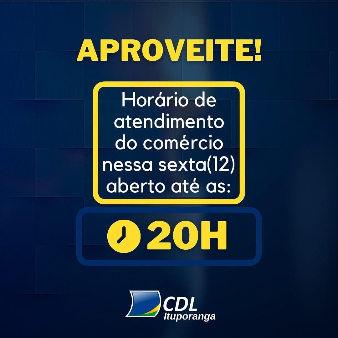Ituporanga tem horário estendido no comércio no dia de hoje