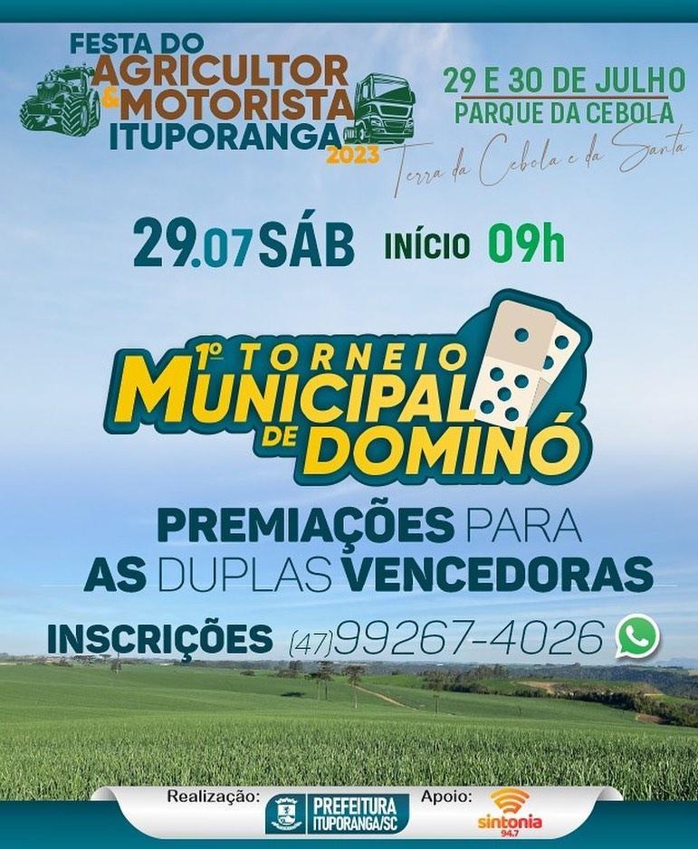 Ituporanga terá a 1ª edição do torneio municipal de dominó 