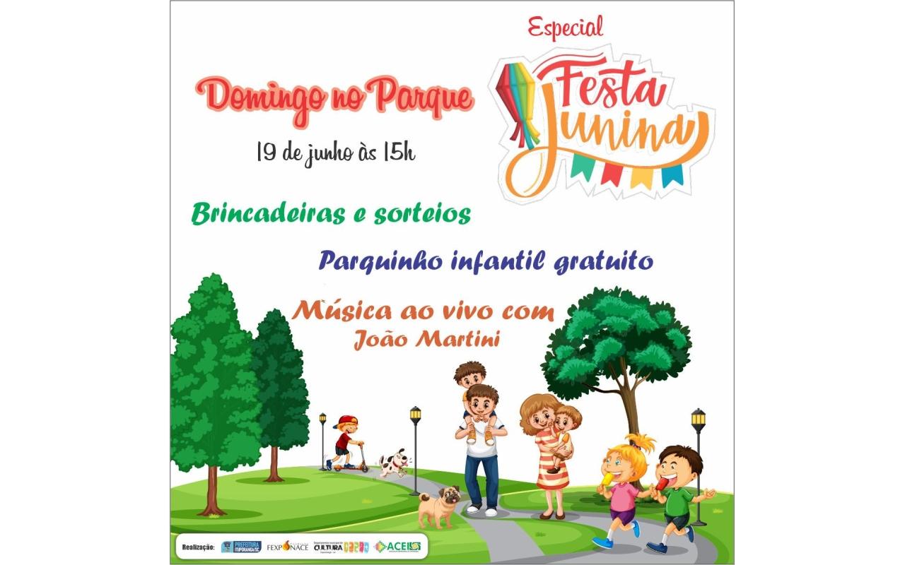 Ituporanga terá neste domingo mais uma edição do projeto Domingo no Parque, especial de festa junina