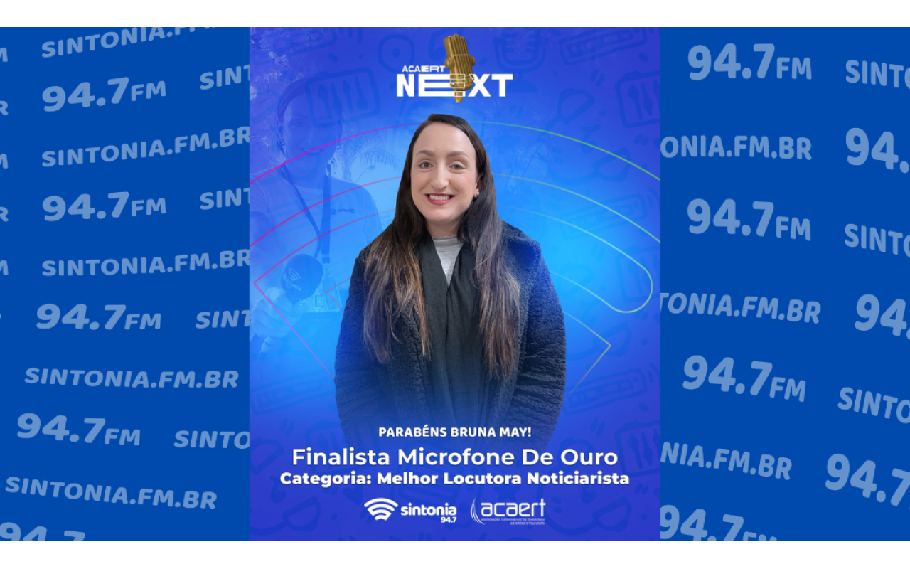 Jornalista da Rádio Sintonia é finalista da 12ª edição do Prêmio Microfone de Ouro promovido pela Acaert