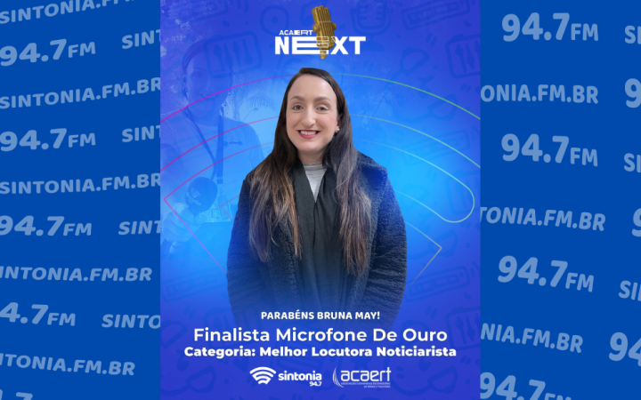Jornalista da Rádio Sintonia é finalista da 12ª edição do Prêmio Microfone de Ouro promovido pela Acaert