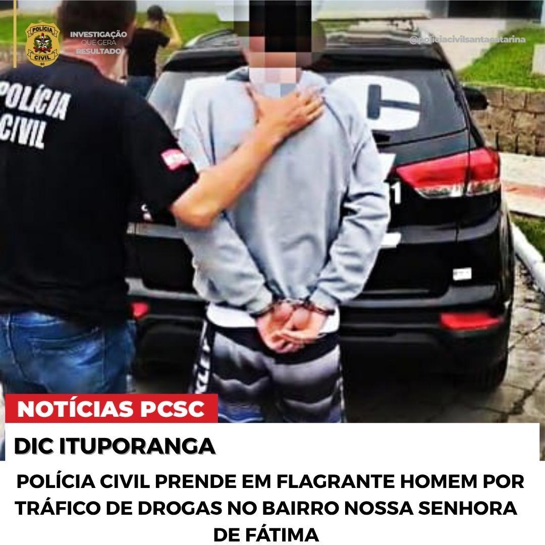 Jovem é preso pela Polícia Civil por tráfico de drogas em Ituporanga