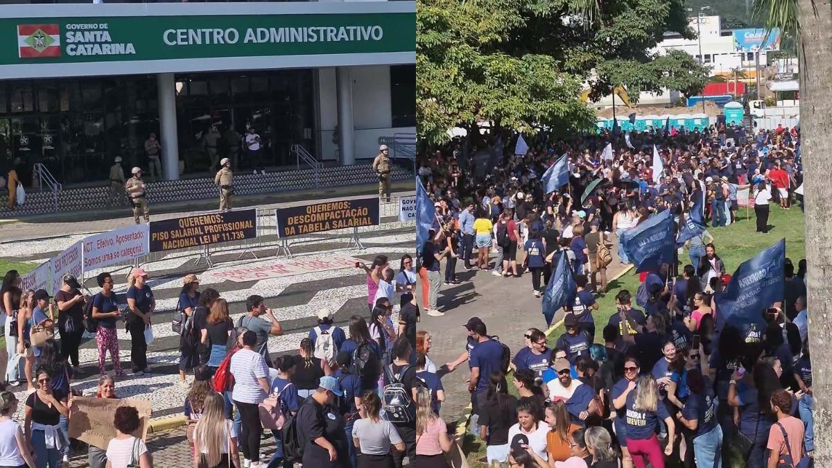 Justiça proíbe governo Santa Catarina de demitir professores e descontar dias parados por greve