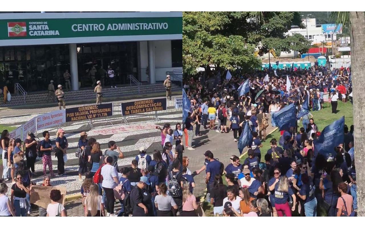Justiça proíbe governo Santa Catarina de demitir professores e descontar dias parados por greve