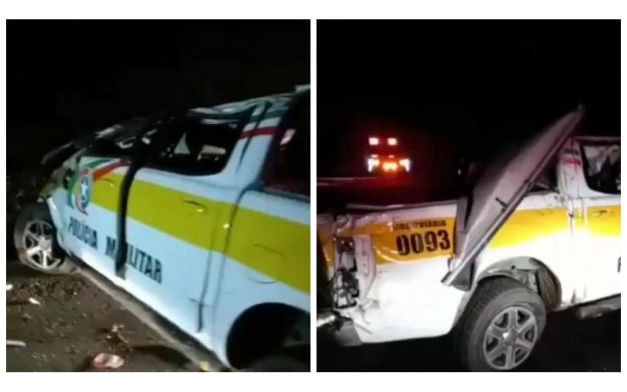 Ladrão foge com viatura da polícia rodoviária de Taió, capota carro na BR-470 e tenta escapar a pé