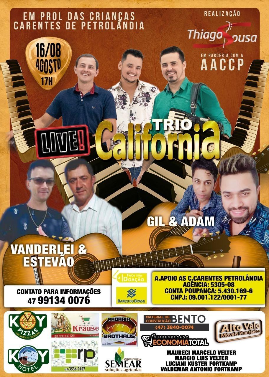 Live beneficente em prol da Associação de Apoio as Crianças Carentes de Petrolândia será nesse domingo