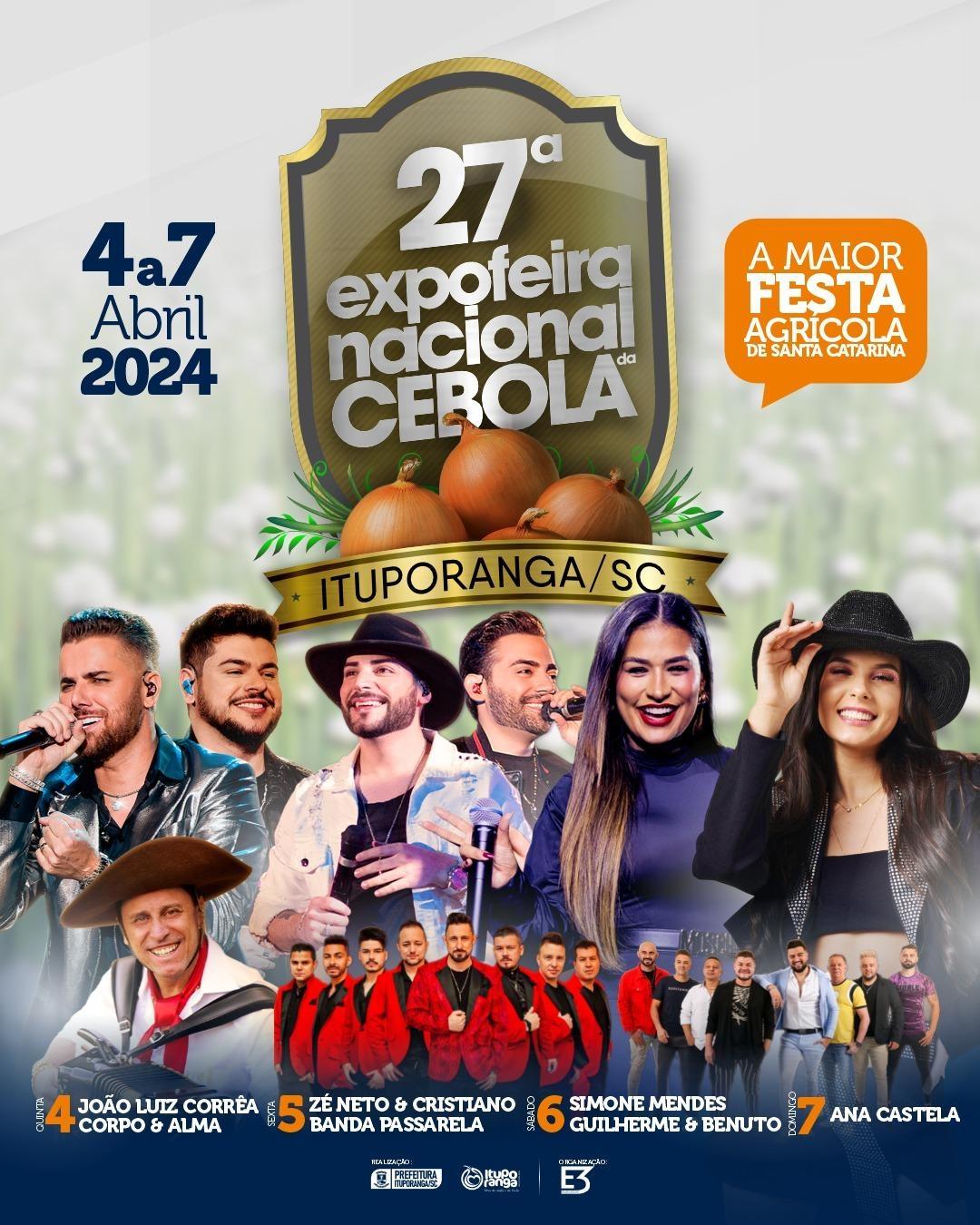 Lote promocional de ingressos para a Festa da Cebola começam a ser vendidos na região
