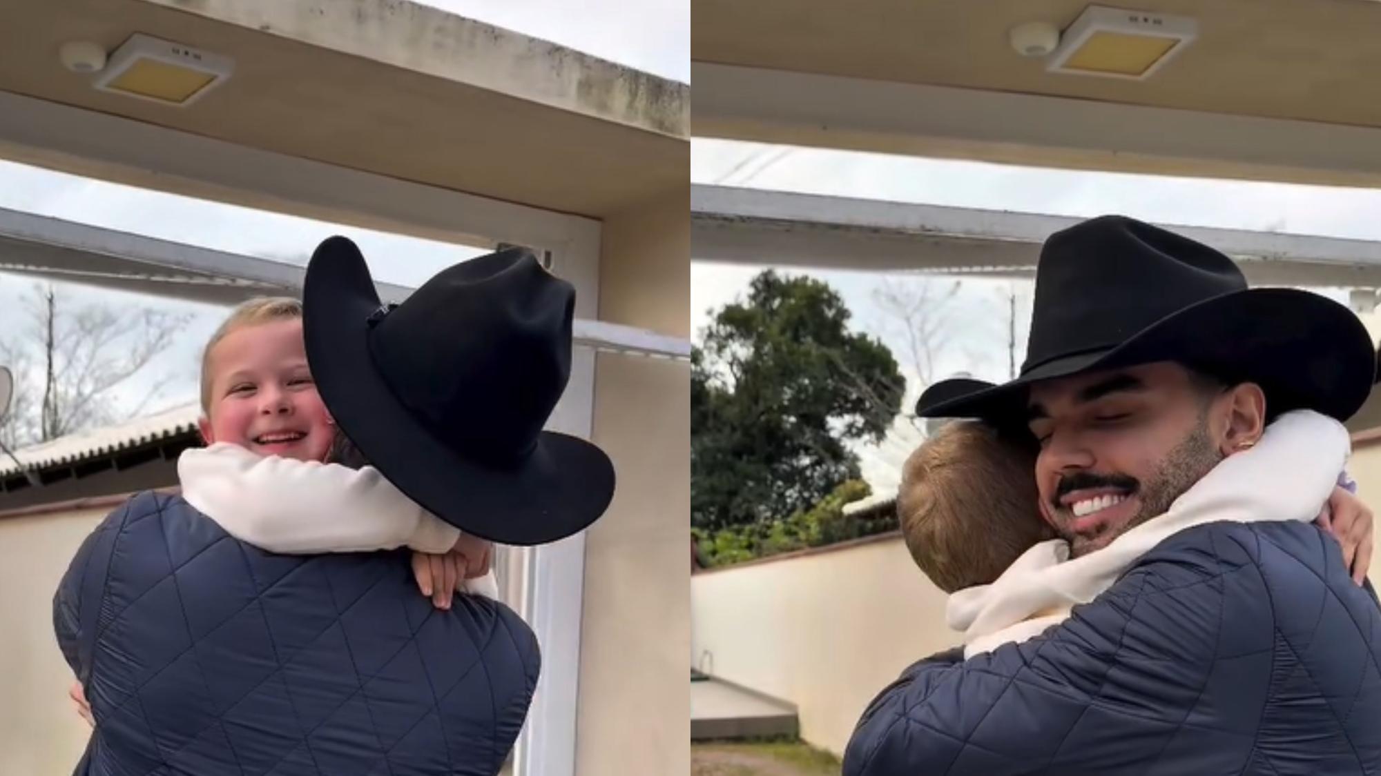 Luan Pereira faz visita surpresa para menina de Agrolândia