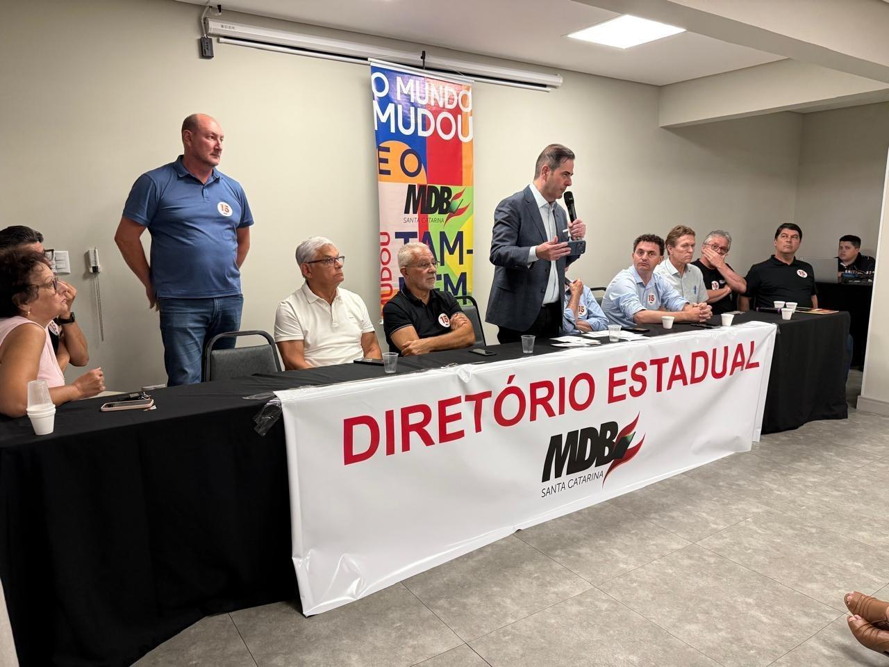 MDB de Santa Catarina decide "construir projeto próprio" para a eleição ao Governo do Estado em 2026