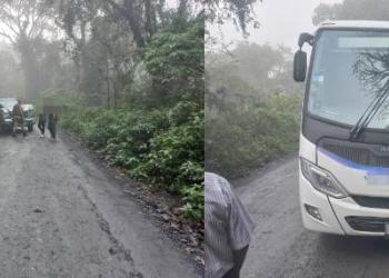Micro-ônibus com idosos se envolve em acidente e deixa uma pessoa ferida no interior de Ituporanga