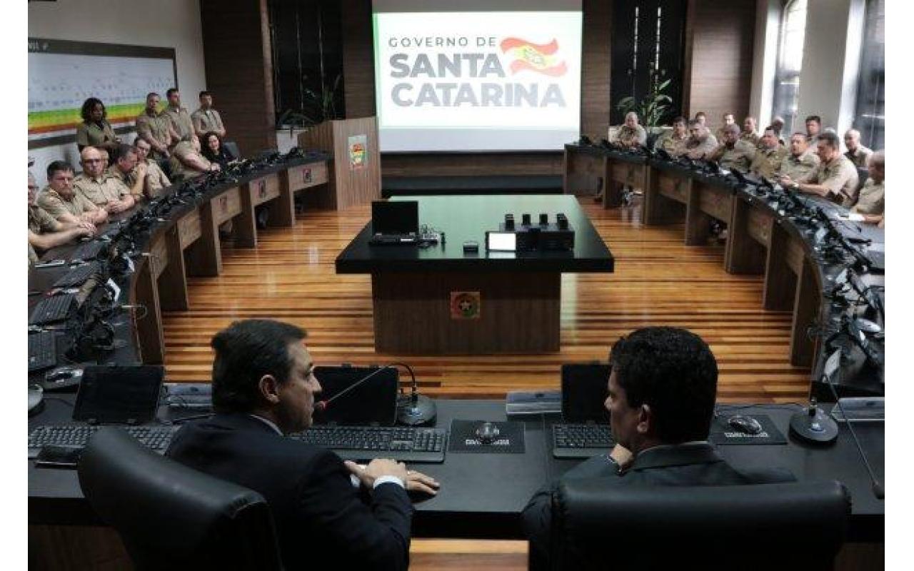 Ministro Sergio Moro conhece trabalho e estruturas da Segurança Pública em Santa Catarina 