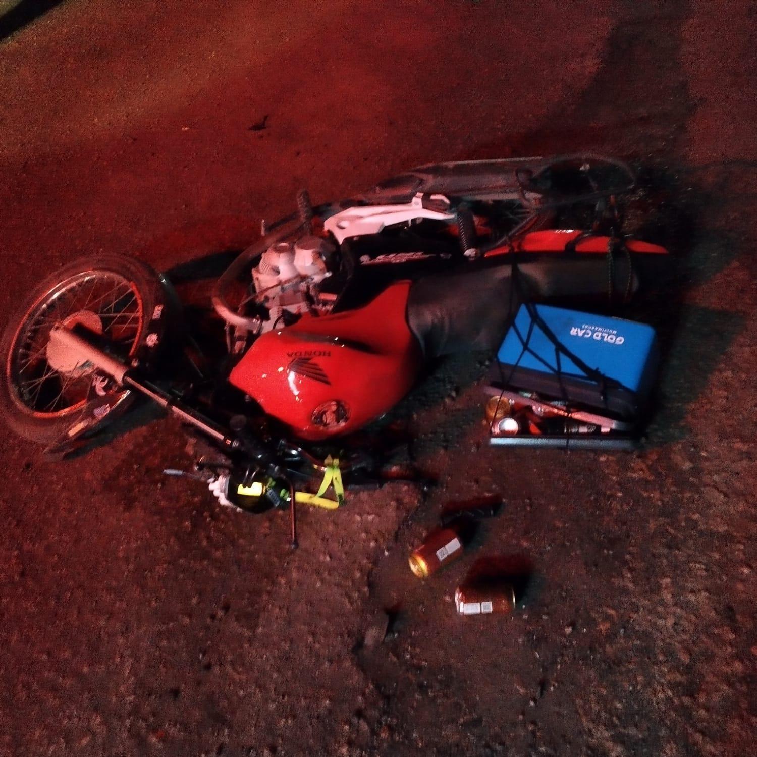 Motociclista fica ferido em queda na SC-110 em Ituporanga