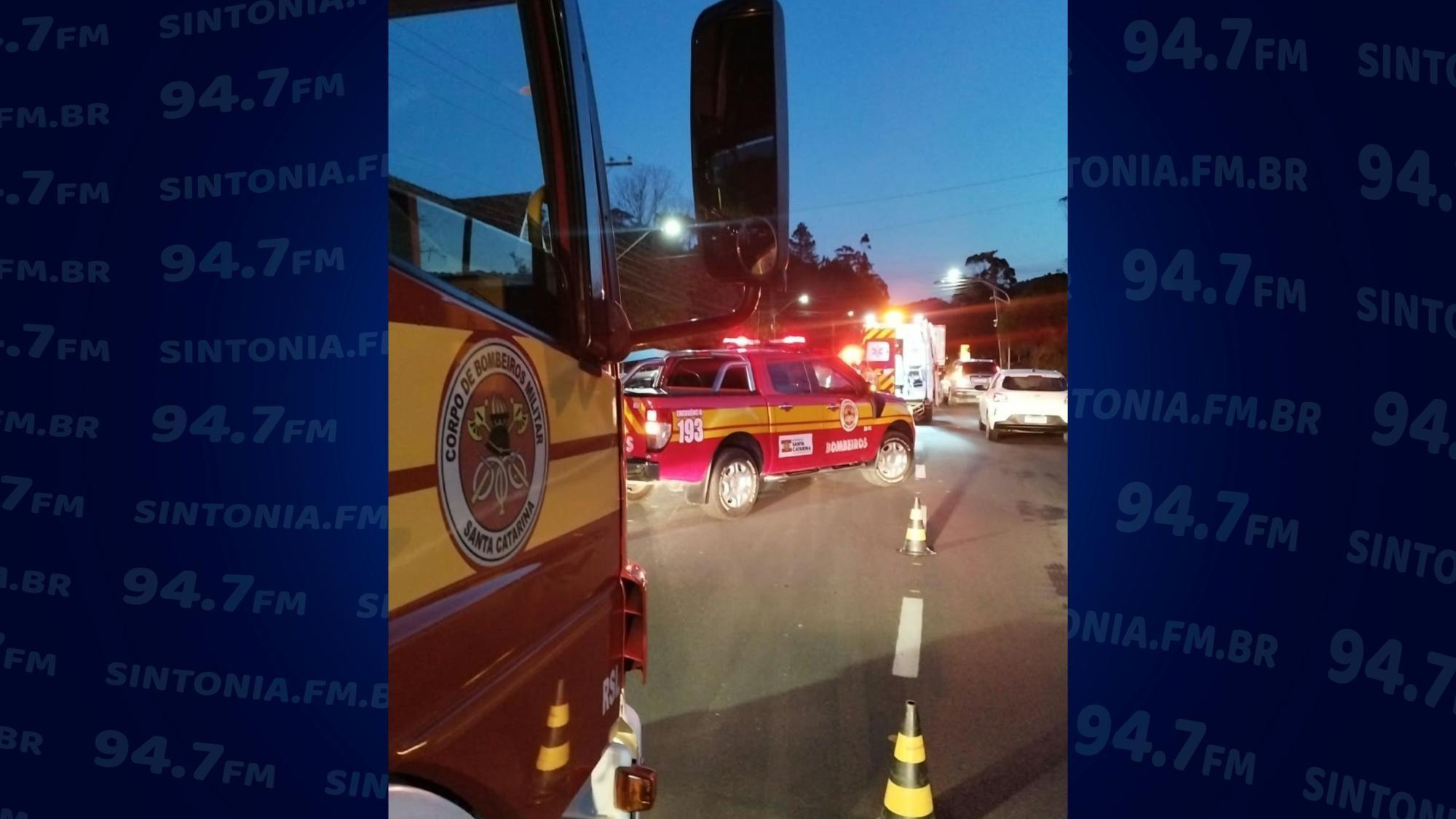 Motociclista fica gravemente ferido após acidente em Rio do Sul