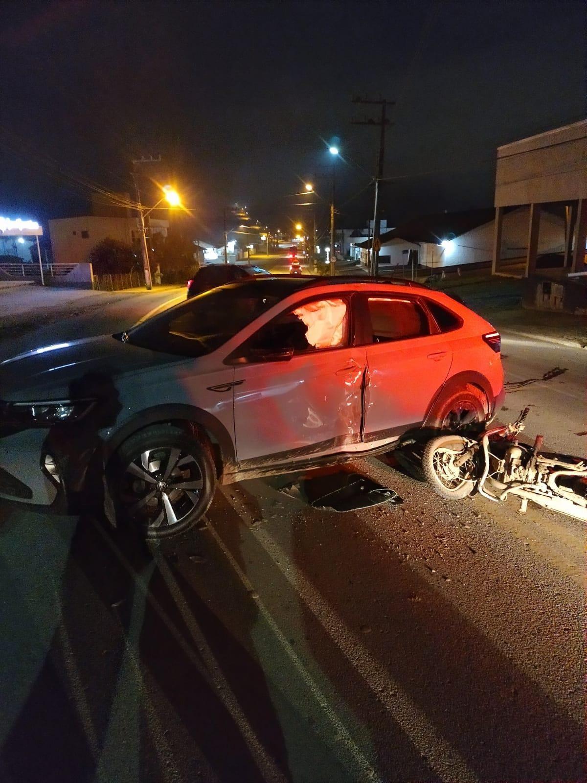 Motociclista fica gravemente ferido após colisão com veículo em Ituporanga 