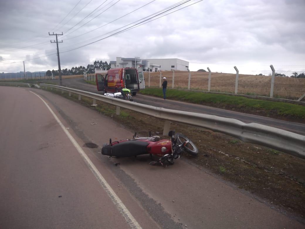 Motociclista fica gravemente ferido após colisão em Ituporanga