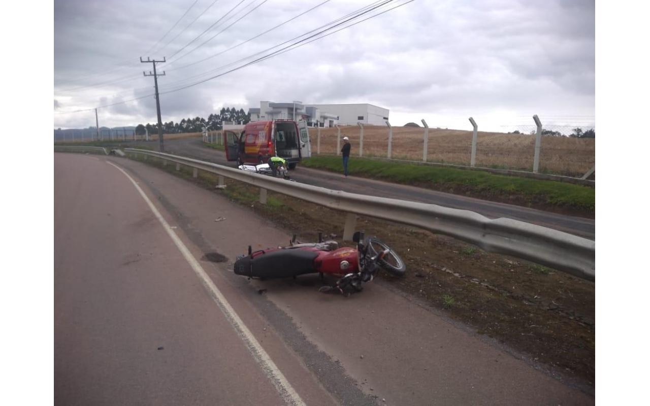 Motociclista fica gravemente ferido após colisão em Ituporanga