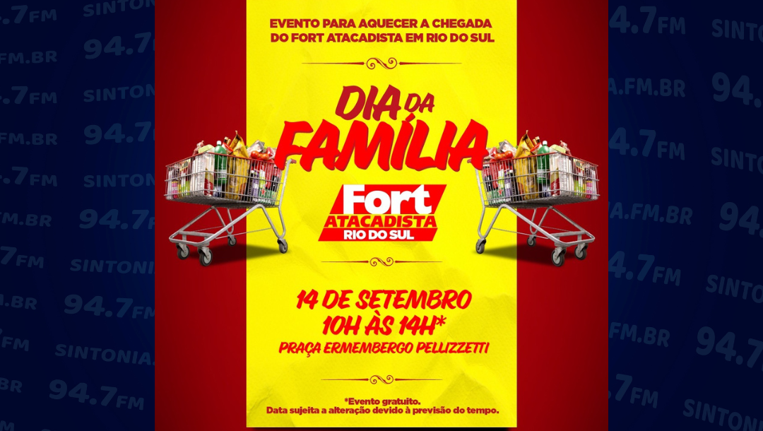Fort Atacadista promove "Dia da Família" na Praça Central de Rio do Sul