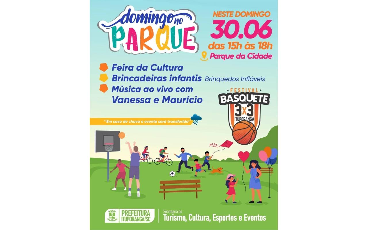 Neste domingo é dia de convidar a família para curtir o Domingo no Parque