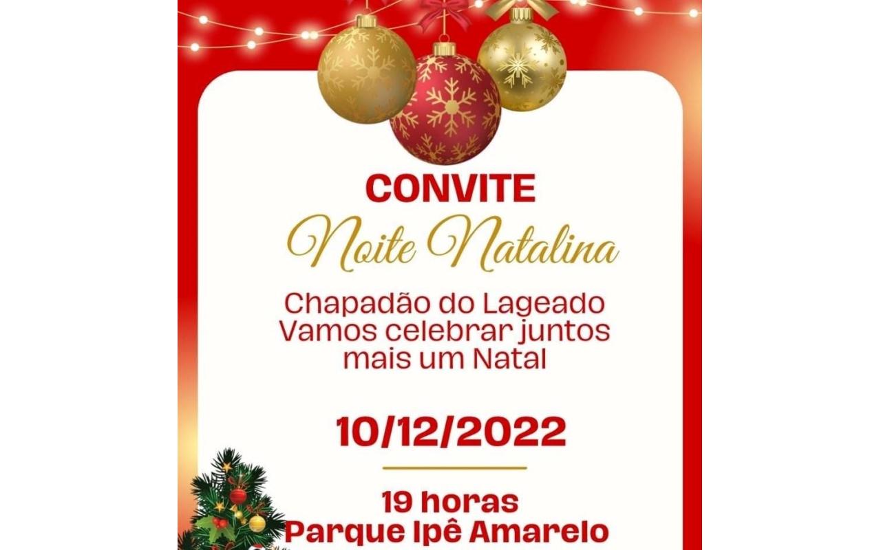 Noite Natalina em Chapadão do Lageado vai contar com distribuição de brinquedos, presença do papai noel e sorteios
