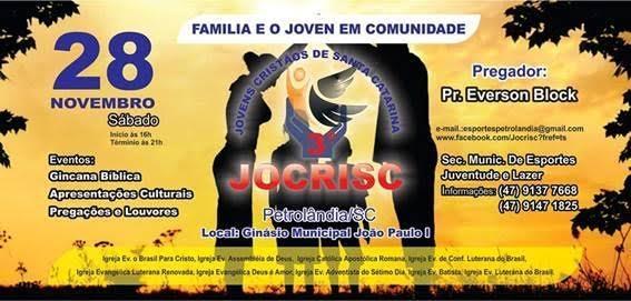 3º Jocrisc será no sábado em Petrolândia