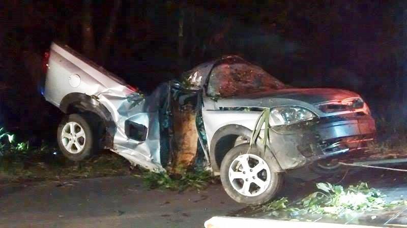 Adolescente foge da PM e morre ao colidir carro em árvore na BR-470, em Agronômica 