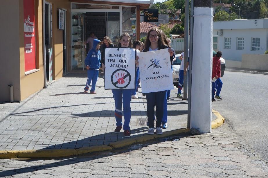 Alunos promovem ação de combate ao mosquito da dengue