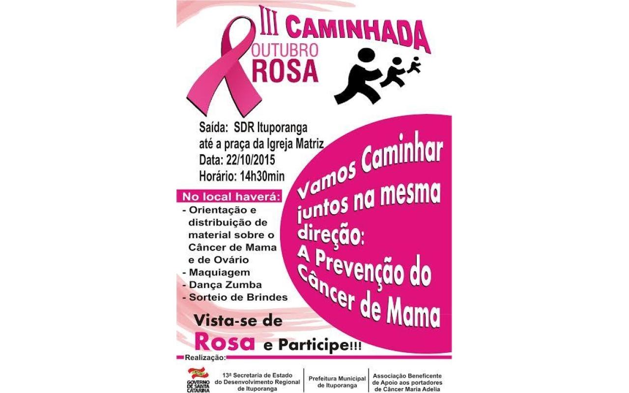 Associação de Apoio aos Portadores de Câncer de Ituporanga realizam ações em alusão ao Outubro Rosa 