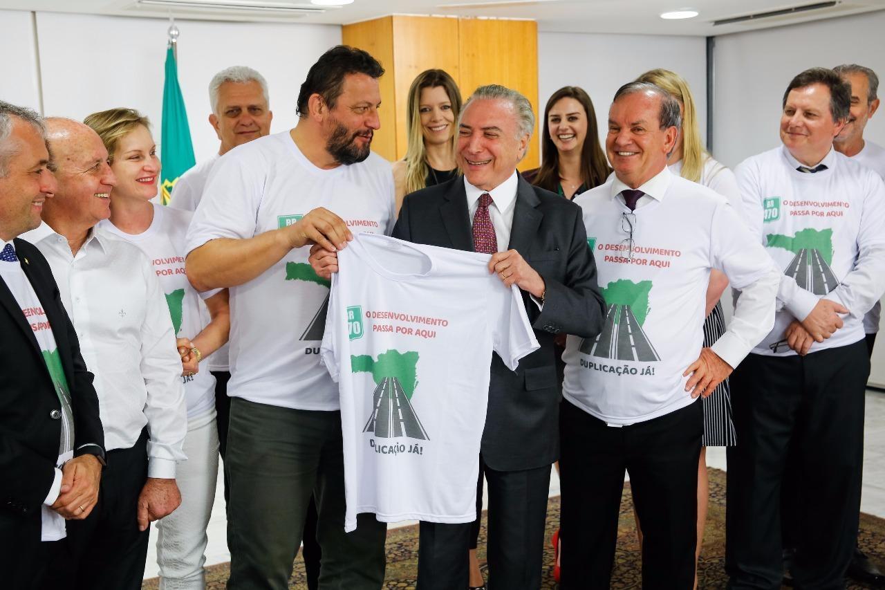 BR-470: Temer assegura recursos para continuidade da duplicação