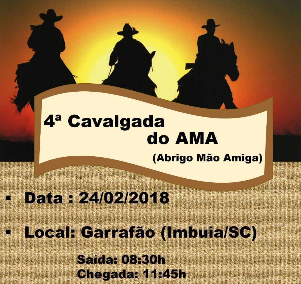 Cavalgada em prol do Abrigo Mão Amiga será sábado em Imbuia