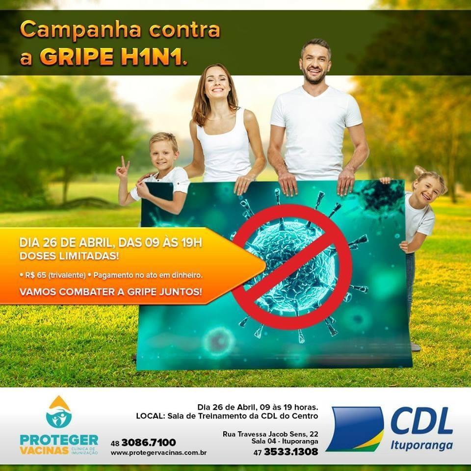 CDL de Ituporanga realiza campanha de vacinação contra a gripe nesta quinta