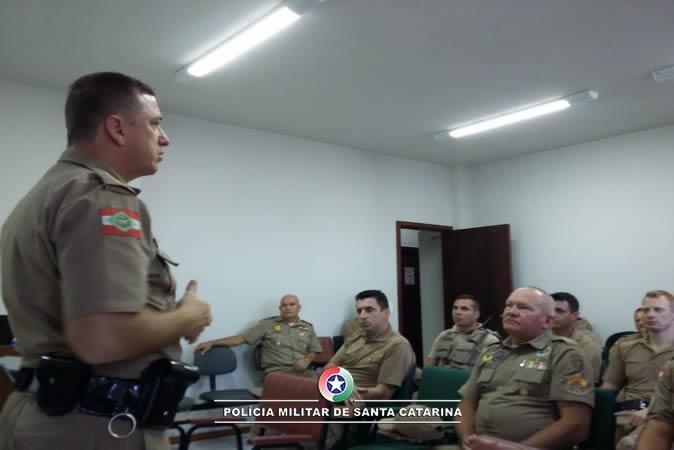 Comandante realiza reunião com o efetivo da 4ª Companhia em Ituporanga