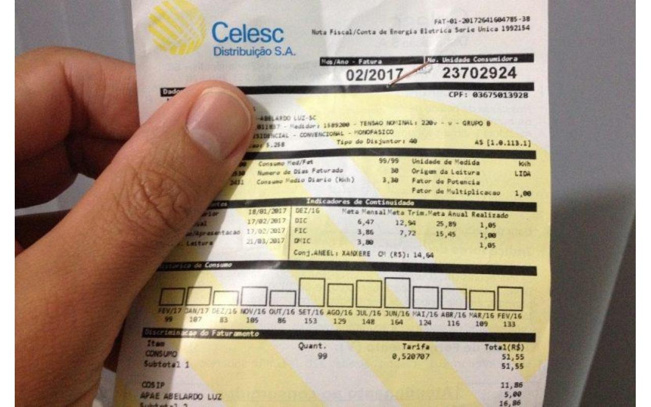 Consumidores do Alto Vale com faturas da Celesc em atraso pode parcelar dívida pela internet