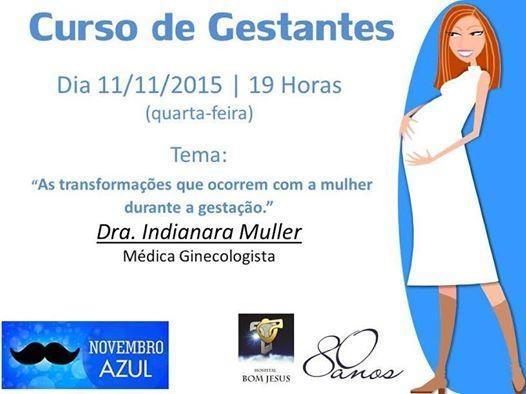 Curso de Gestantes: Transformações que ocorrem com a mulher durante a gestação 