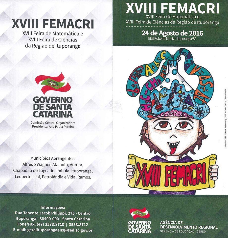 Encerram nesta sexta-feira as inscrições para a XVIII FEMACRI