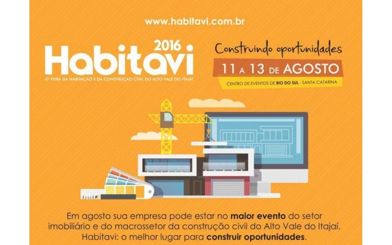 Feira de Habitação e da Construção Civil do Alto Vale do Itajaí será realizada em Rio do Sul