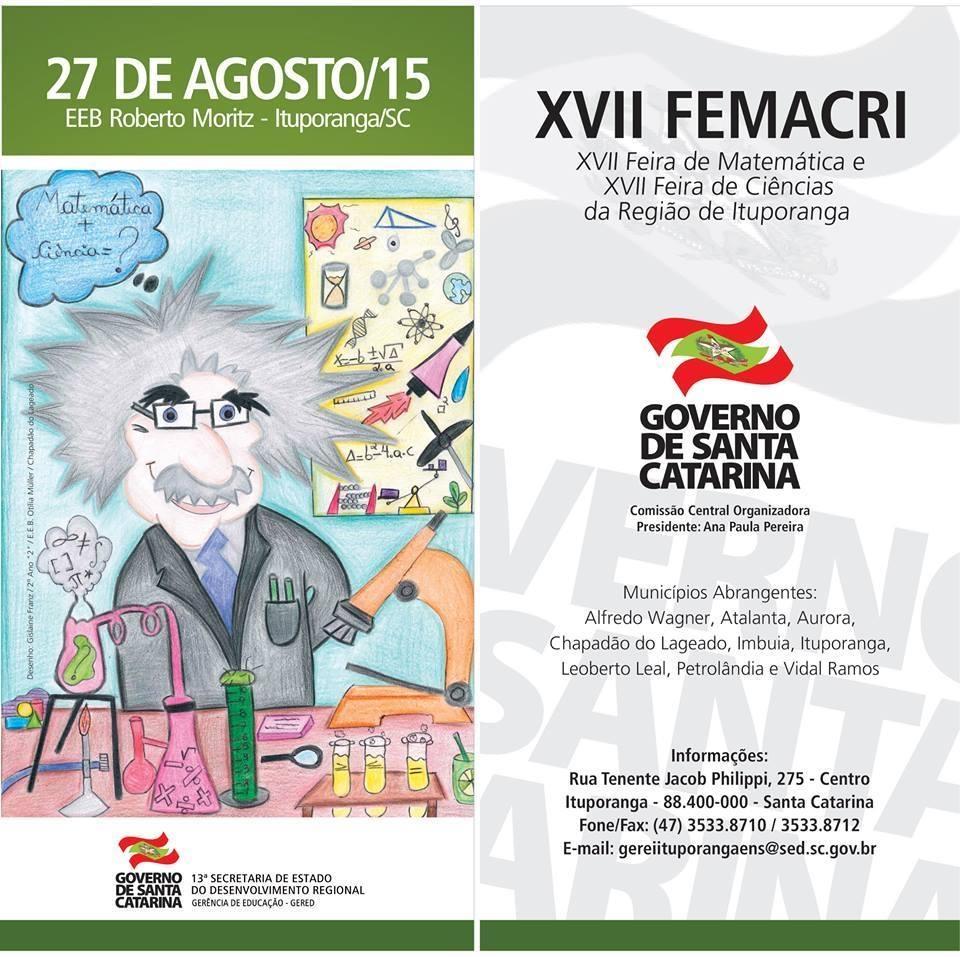 Feira de Matemática e Ciências é realizada em Ituporanga nesta quinta-feira, 27 