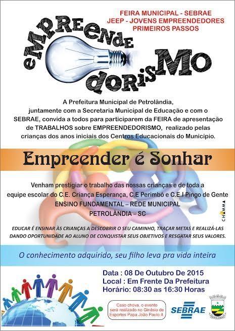 Feira do programa Jovens Empreendedores Primeiros Passos ocorre em outubro em Petrolândia 