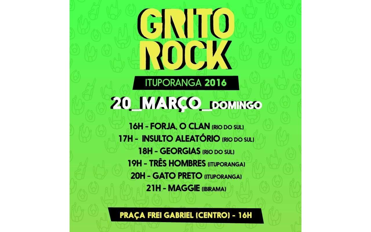 Grito Rock é neste domingo em Ituporanga