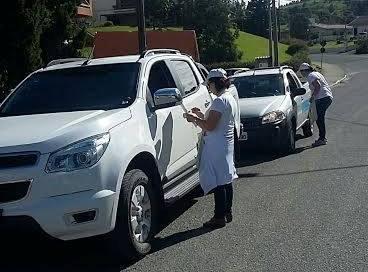 Hoje tem Pedágio Solidário na cidade de Alfredo Wagner 