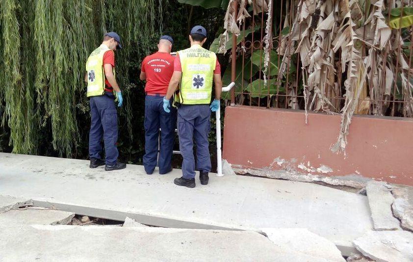 Homem cai no Rio Gabiroba no Centro de Ituporanga 