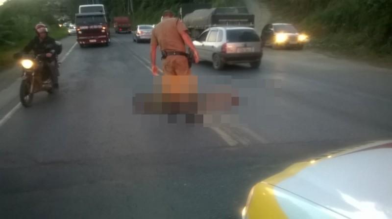 Homem é atropelado por caminhão na BR-470, em Rio do Sul