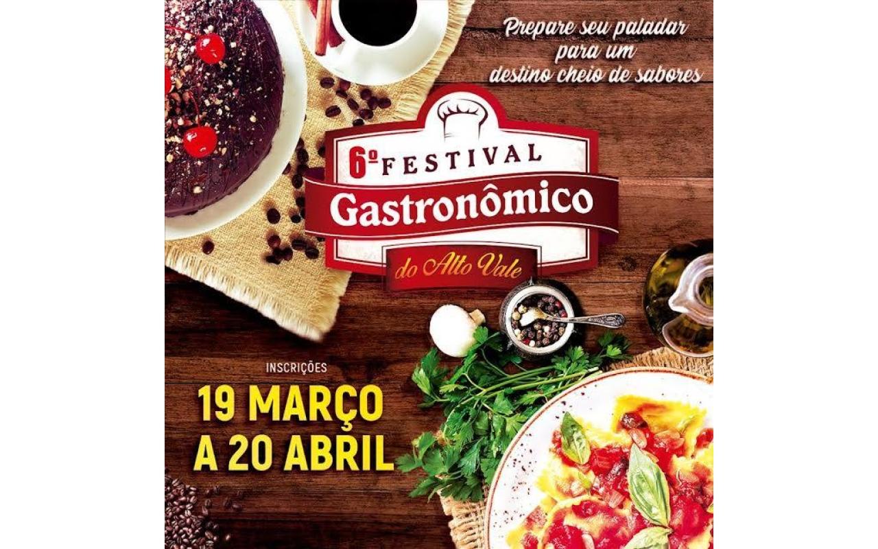 Inscrições para o 6º Festival Gastronômico do Alto Vale encerram nessa sexta-feira