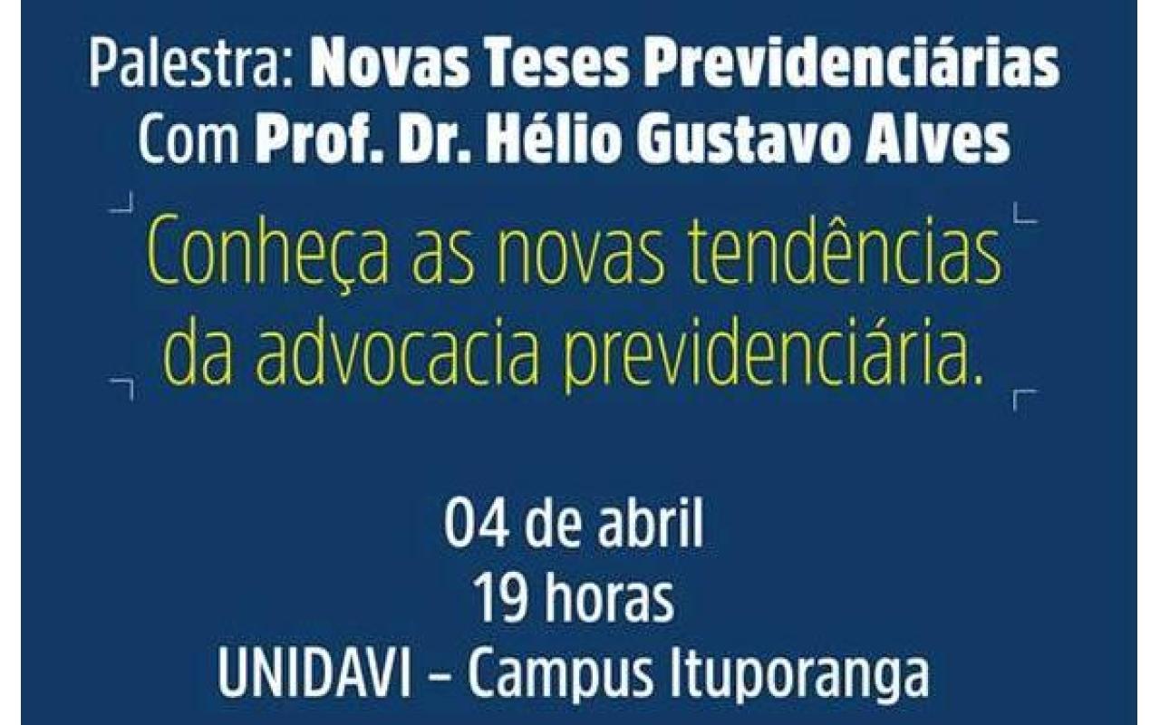 Palestra sobre Previdência Social será realizada na Unidavi de Ituporanga