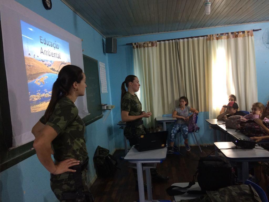 Polícia Ambiental realiza palestra para alunos em Alfredo Wagner 