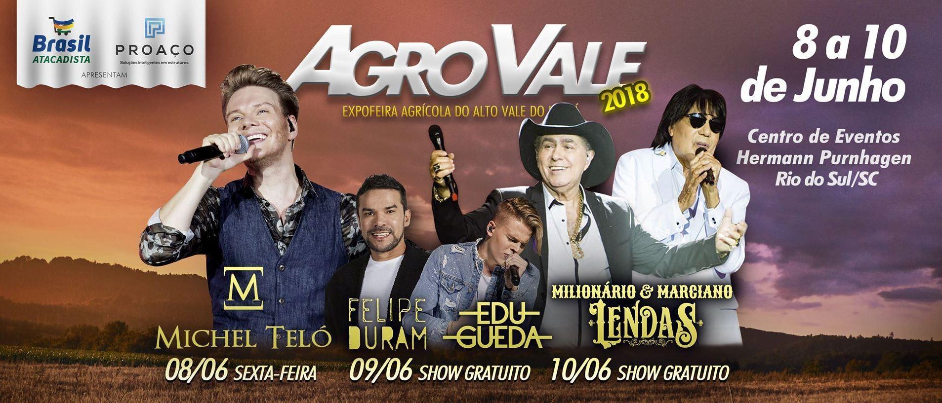 Programação da Agro Vale tem feiras, exposições, shows e muita diversão para a família