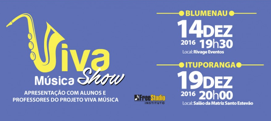 Viva Música Show será realizado no dia 20 em Ituporanga