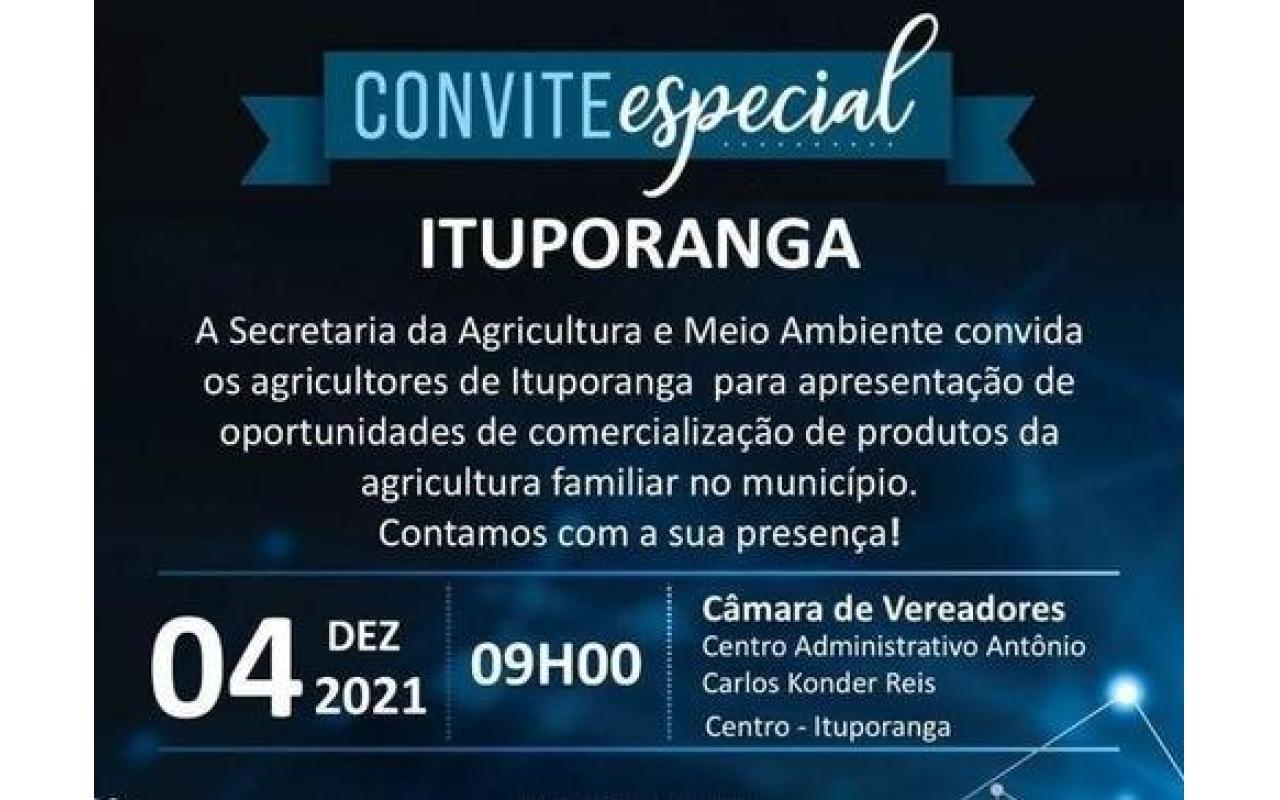 Novas alternativas de renda para os agricultores serão debatidas em Ituporanga