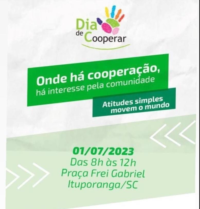 Núcleo das Cooperativas de Ituporanga promove neste sábado (1 º) o Dia de Cooperar