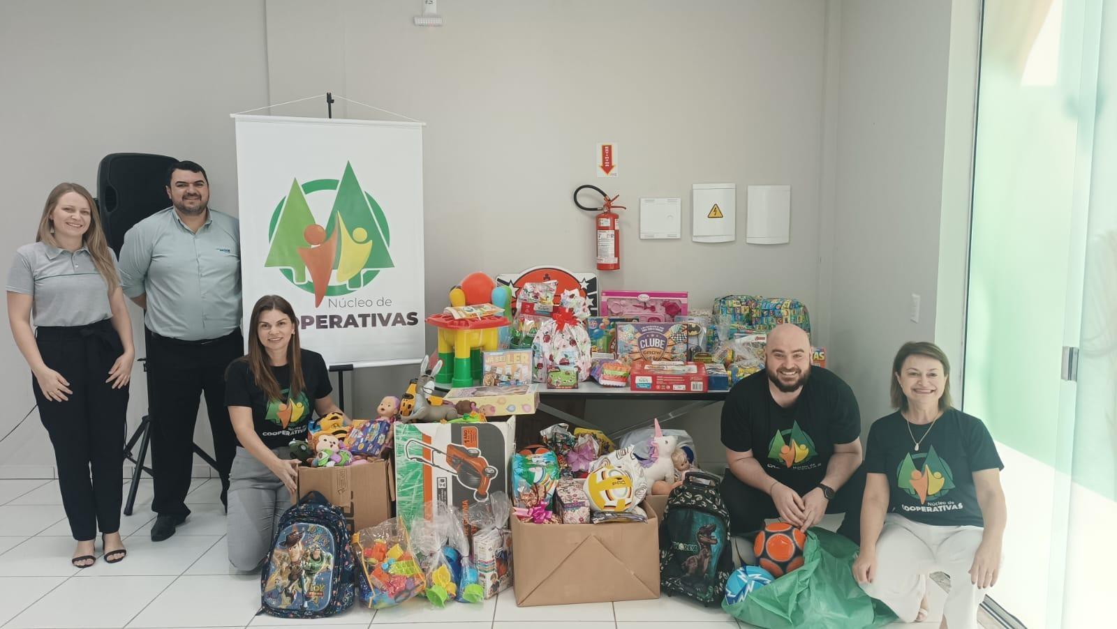 Núcleo de Cooperativas arrecada brinquedos para abrigo de Vidal Ramos e crianças carentes de Ituporanga