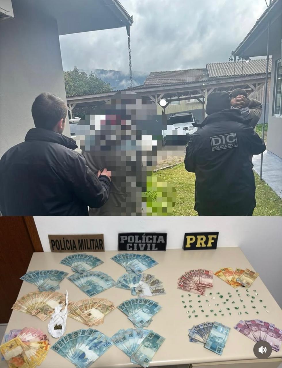 Operação contra o tráfico de drogas resulta em prisões e apreensões em Bom Retiro